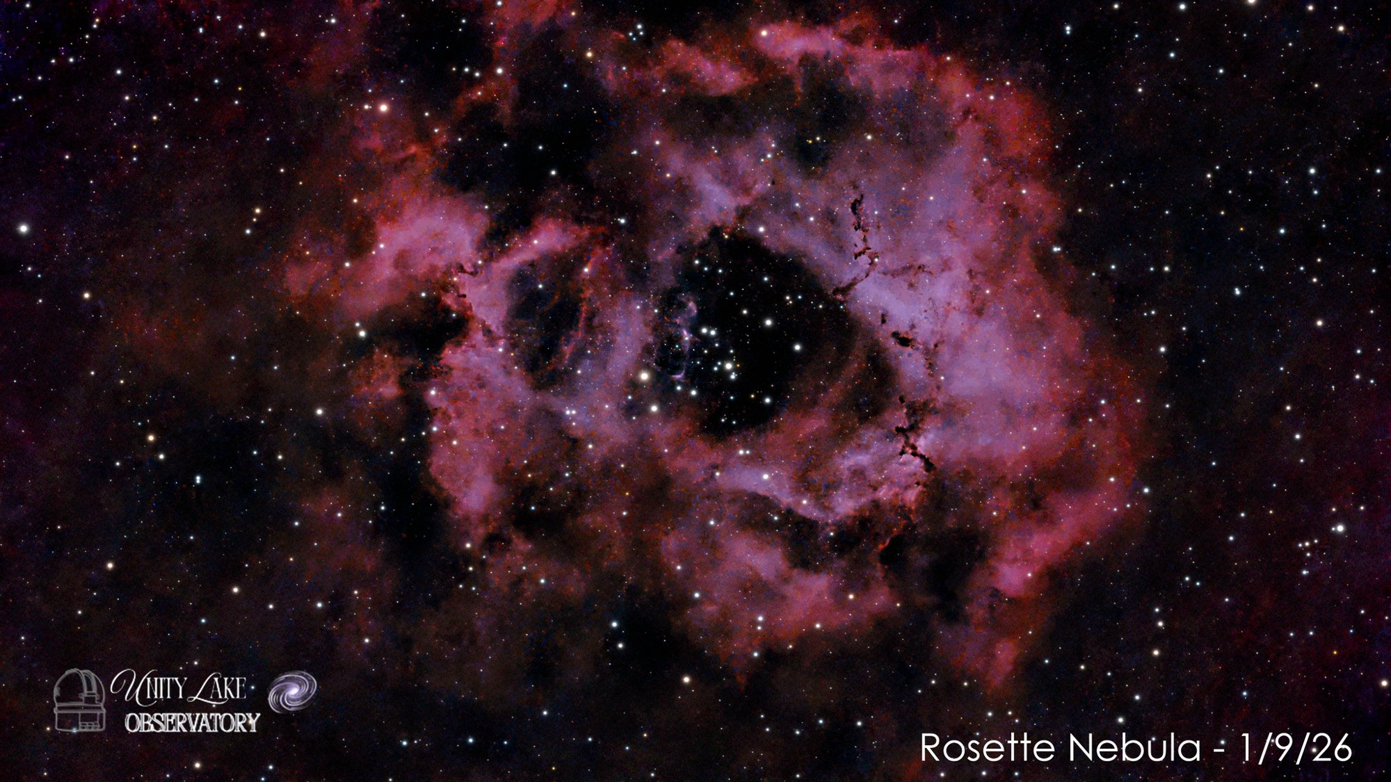 Rosette Nebula, mosaic photographed by Ken Knorr