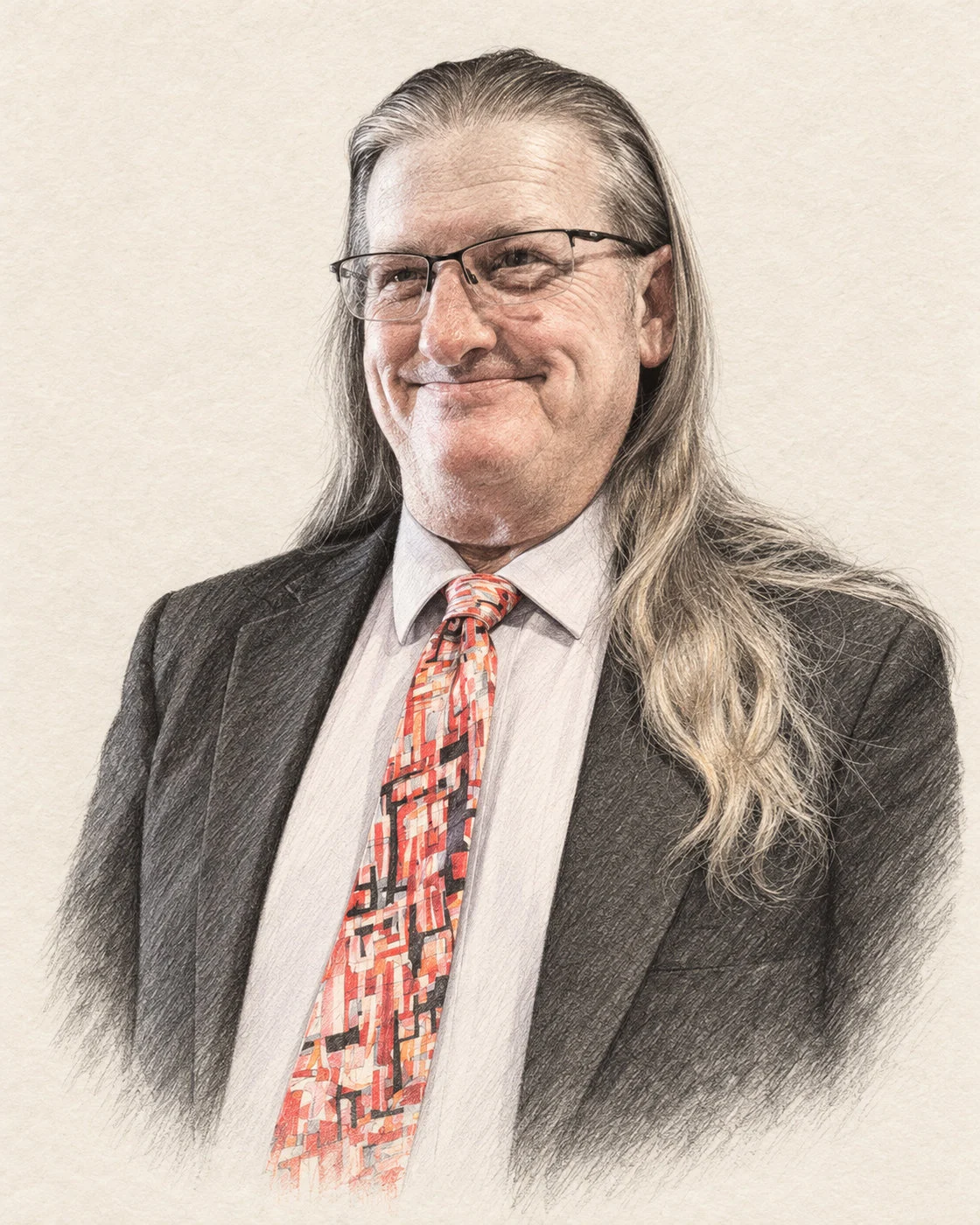 Pencil portrait of Ken Knorr