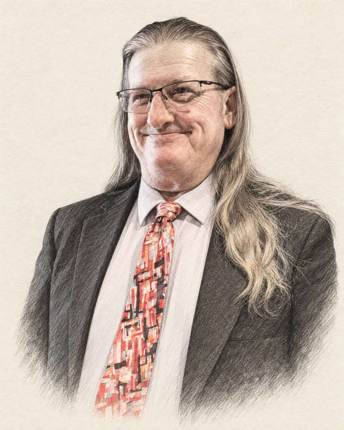 Pencil portrait of Ken Knorr